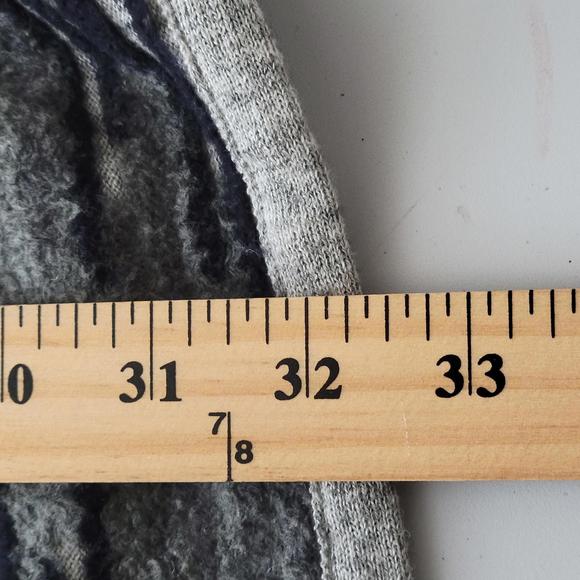 Lucky Brand Gray Black Aztec Waterfall Open Cardigan Sweater Women Size M - Picture 4 of 10